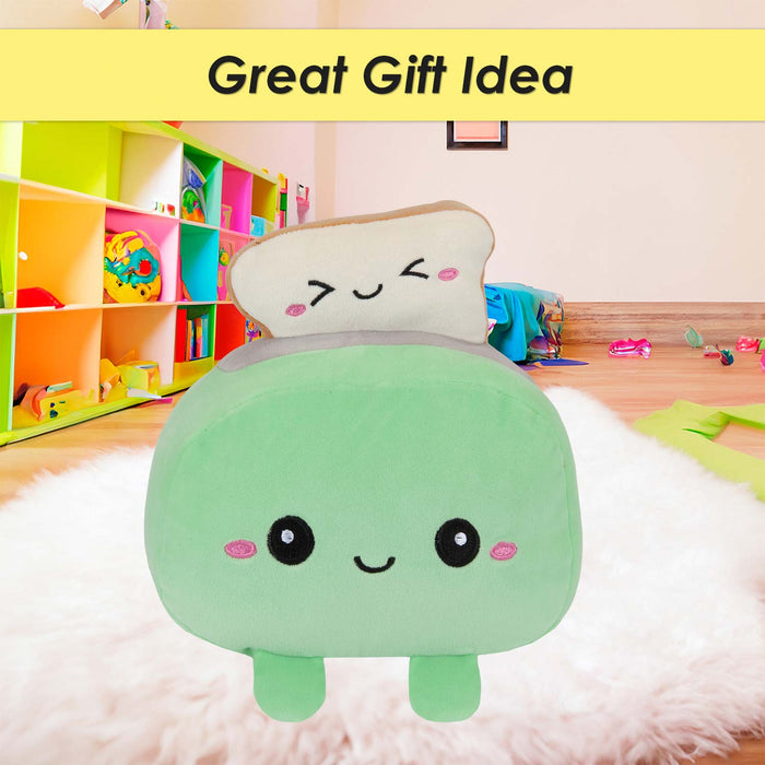Toaster Soft Toy Cute Plushie Huggable Cuddly Stuffed Toy 16cm Green