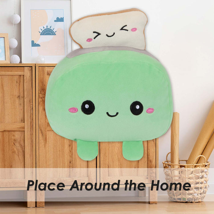 Toaster Soft Toy Cute Plushie Huggable Cuddly Stuffed Toy 16cm Green