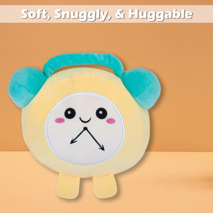 Alarm Soft Toy Cute Plushie Huggable Cuddly Stuffed Toy 16cm Yellow