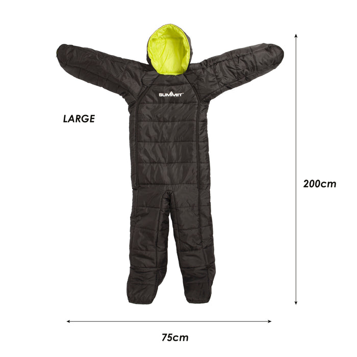 Wearable Sleeping Bag Black Adults Large/XL