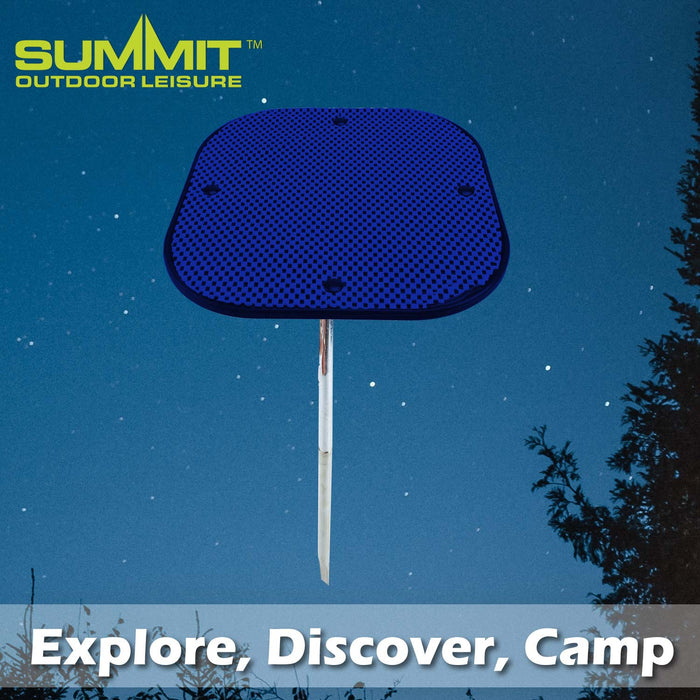 Stick Camping Table Anti-Slip Surface Dig In Ground Blue