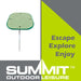 Stick Camping Table Anti-Slip Surface Dig In Ground Green