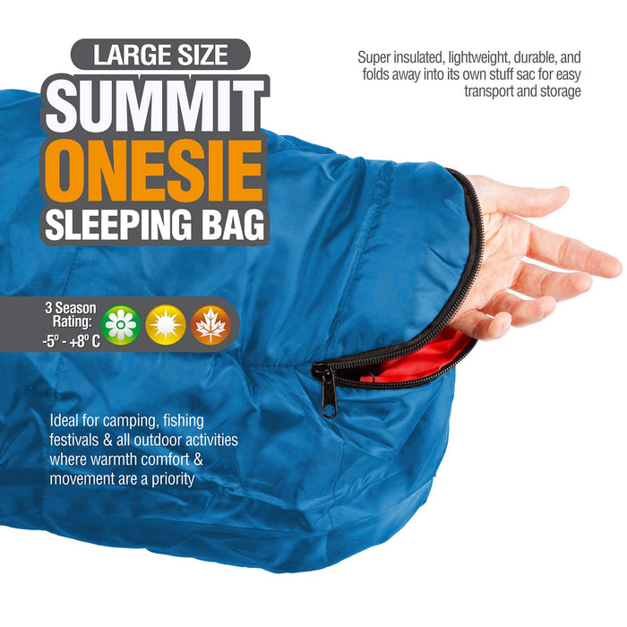 Wearable Sleeping Bag Blue Adults Large/XL