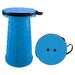 Folding Stool With Carry Handle 9 Adjustable Heights 25cm x 32cm Blue X 1