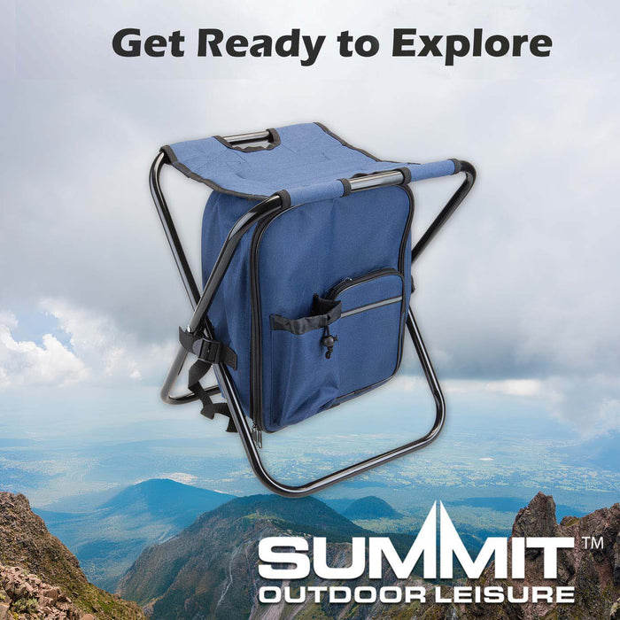 Rucksack Cooler Stool 20 Litres Max Load 110Kg 36cm x 33cm x 44cm Blue X 1