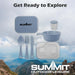 Summit Mess Set Cutlery, Chop Board, Spice Pot Bowl & Mug 13cm x 18cm Blue X 1