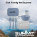 Summit Mess Set Cutlery, Chop Board, Spice Pot Bowl & Mug 13cm x 18cm Blue X 1
