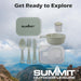 Summit Mess Set Cutlery, Chop Board, Spice Pot Bowl & Mug 13cm x 18cm Green X 1