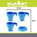 Folding Mugs 4 X Silicone Drinking Cups 8cm x 8. 5cm Blue X 1 Pack of 4