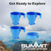 Folding Mugs 4 X Silicone Drinking Cups 8cm x 8. 5cm Blue X 1 Pack of 4