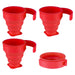 Folding Mugs 4 X Silicone Drinking Cups 8cm x 8. 5cm Red X 1 Pack of 4