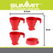 Folding Mugs 4 X Silicone Drinking Cups 8cm x 8. 5cm Red X 1 Pack of 4