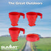 Folding Mugs 4 X Silicone Drinking Cups 8cm x 8. 5cm Red X 1 Pack of 4