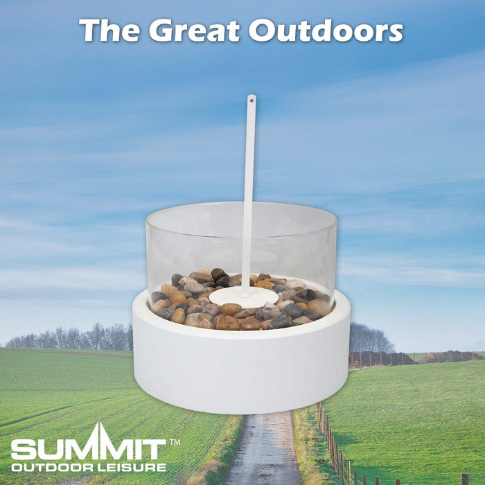Tabletop Fireplace, Heater Bioethanol 300G Of Stones 18. 5cm x 16. 5cm White X 1