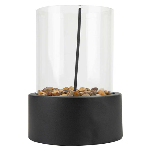 Tabletop Fireplace, Heater Bioethanol 400G Of Stones Black