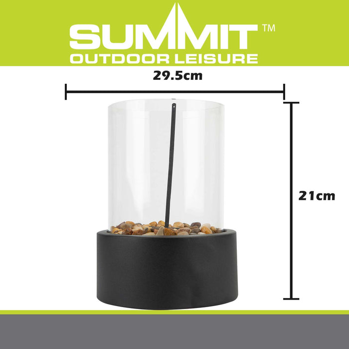 Tabletop Fireplace, Heater Bioethanol 400G Of Stones Black