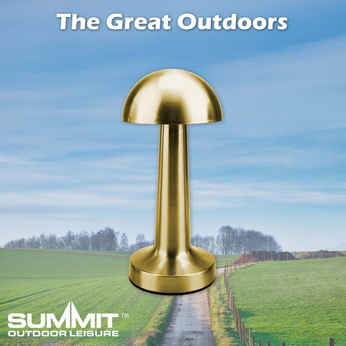 Touch Lamp Rechargeable 3 Light Settings 9cm x 22cm Brushed Gold X 1