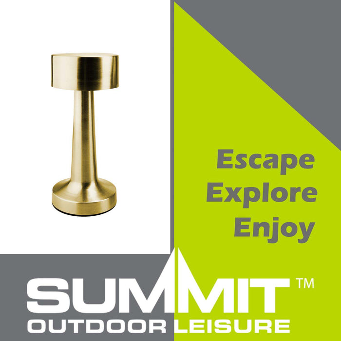Touch Lamp Rechargeable 3 Light Settings 10cm x 21cm Brushed Gold X 1