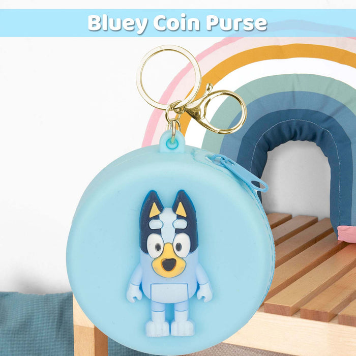 Bluey Coin Purse Childrens Video Game Accessories 12. 5cm x 6. 5cm Blue