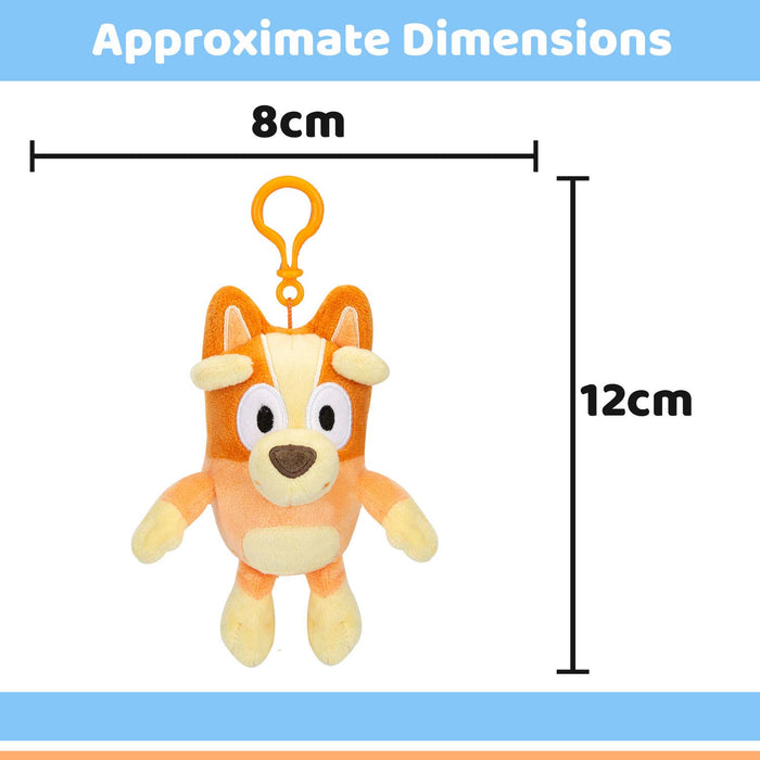 Bingo Plush Bag Clip Childrens Orange