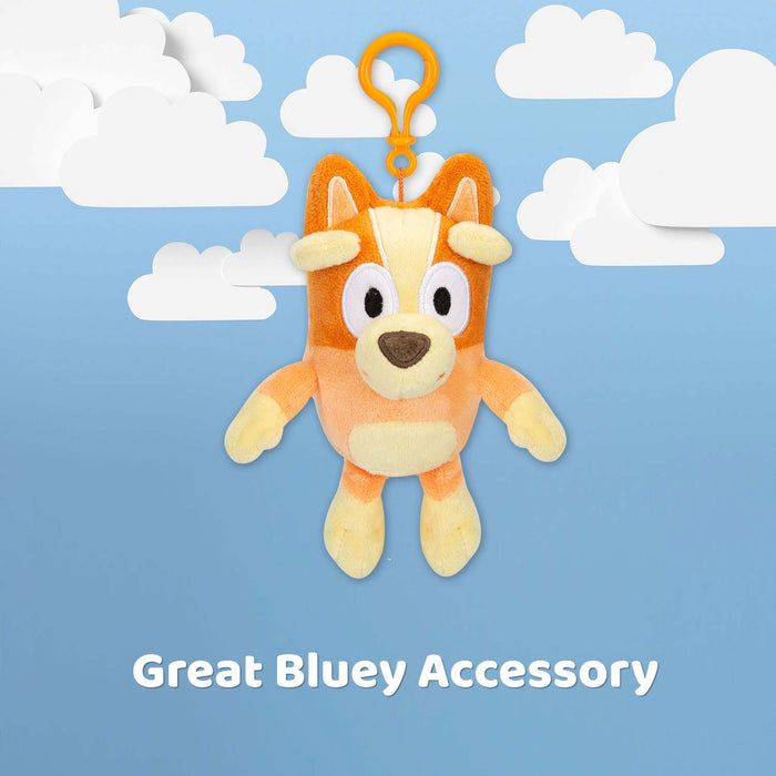 Bingo Plush Bag Clip Childrens Orange