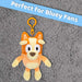 Bingo Plush Bag Clip Childrens Orange
