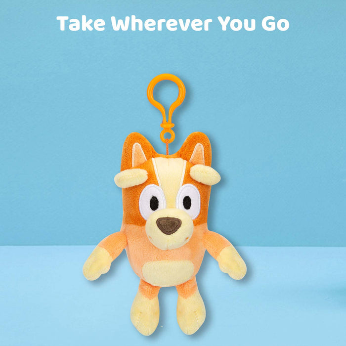 Bingo Plush Bag Clip Childrens Video Game Accessories 12cm x 8cm Orange