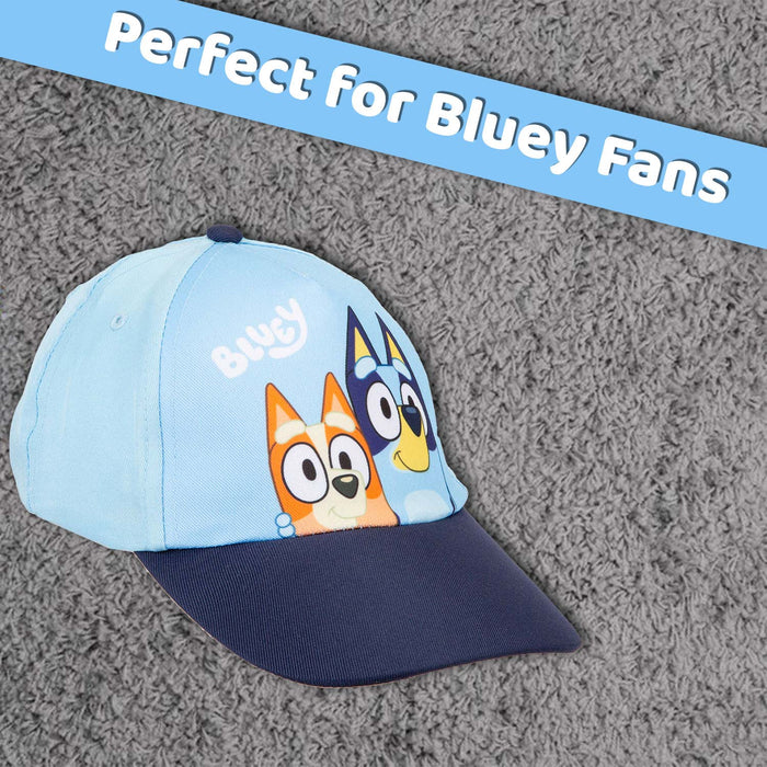 Bluey Baseball Cap Adjustable Childrens Blue Kids Character Accessory