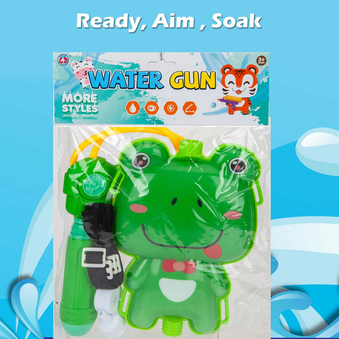 Water Gun Pistol Frog Backpack Water Guns Adults Kids 16cm x 22cm Frog X 1