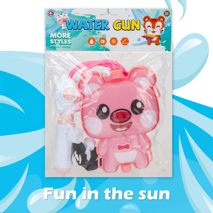Water Gun Pistol Pig Backpack Water Guns Adults Kids 16cm x 22cm Pig X 1