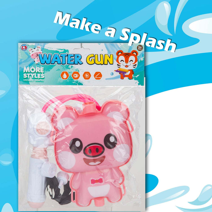 Water Gun Pistol Pig Backpack Water Guns Adults Kids 16cm x 22cm Pig X 1