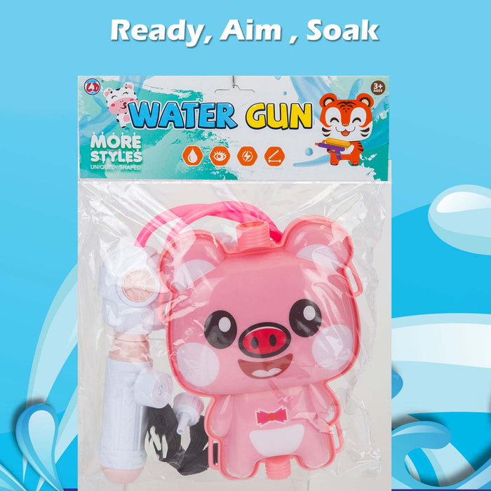 Water Gun Pistol Pig Backpack Water Guns Adults Kids 16cm x 22cm Pig X 1