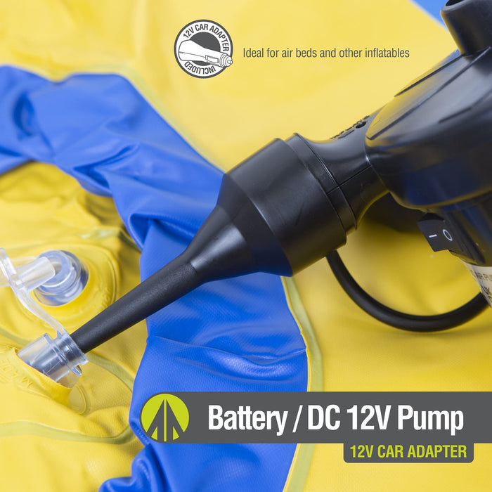 Battery Air Pump, 12V With 3 Nozzle Sizes, Carry Bag Included