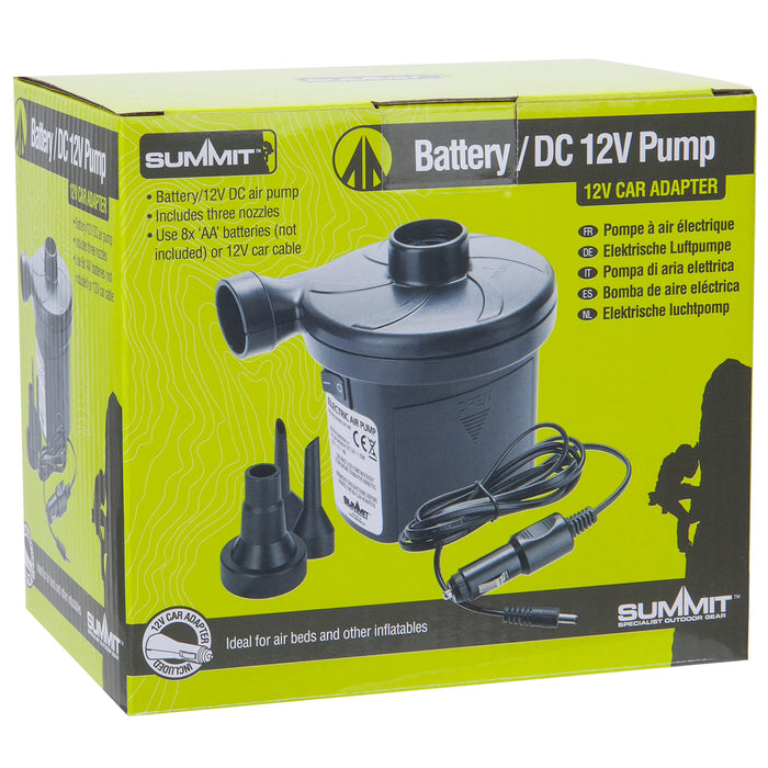 Battery Air Pump, 12V With 3 Nozzle Sizes, Carry Bag Included