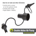 Camping Double Action Hand Operated Air Pump 1.2m Hose