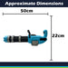 Electric Gatling Water Gun Pistol Automatic Battery Powered 22cm x 50cm Blue X 1
