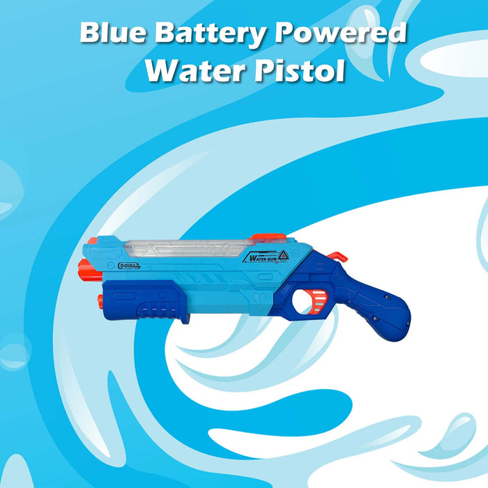 Electric Water Gun Pistol Pump Action Automatic Battery 15cm x 50cm Blue X 1