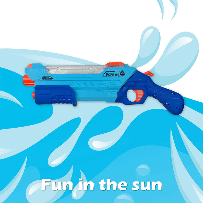 Electric Water Gun Pistol Pump Action Automatic Battery 15cm x 50cm Blue X 1
