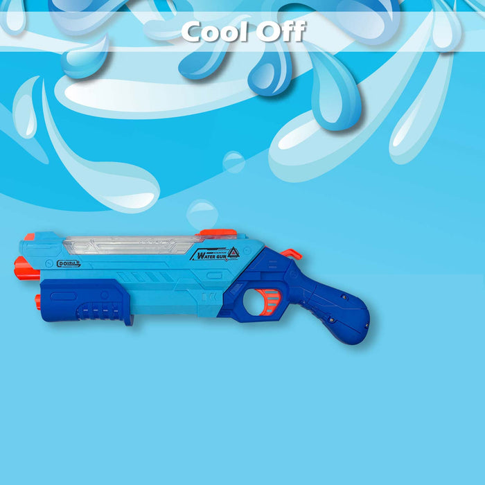 Electric Water Gun Pistol Pump Action Automatic Battery 15cm x 50cm Blue X 1