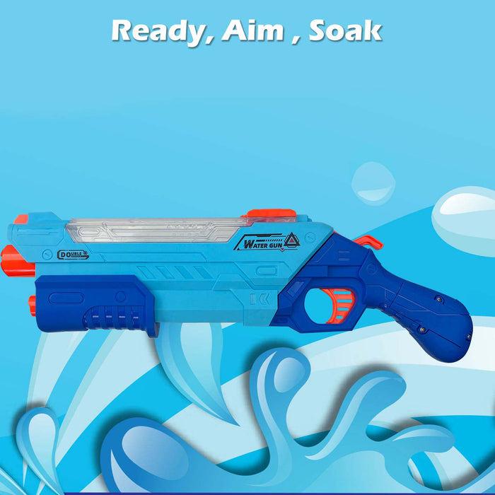Electric Water Gun Pistol Pump Action Automatic Battery 15cm x 50cm Blue X 1