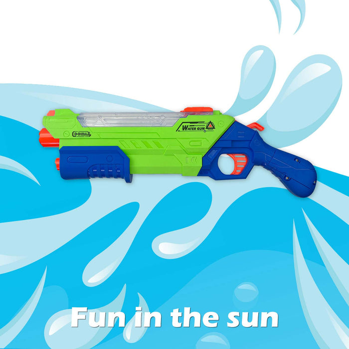 Electric Water Gun Pistol Pump Action Automatic Battery 15cm x 50cm Green X 1