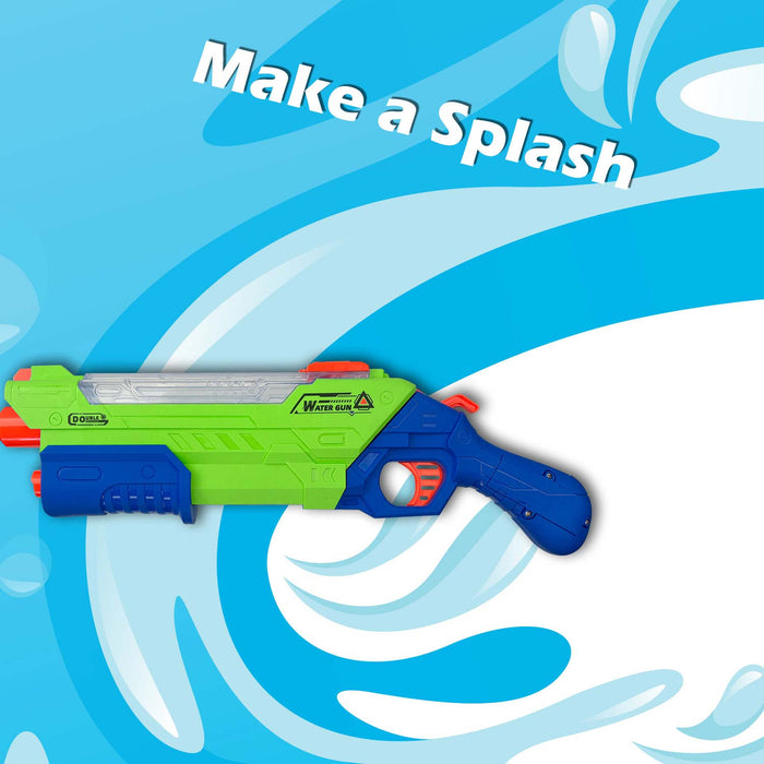 Electric Water Gun Pistol Pump Action Automatic Battery 15cm x 50cm Green X 1