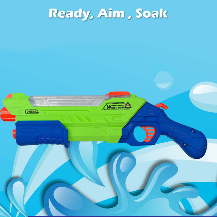 Electric Water Gun Pistol Pump Action Automatic Battery 15cm x 50cm Green X 1