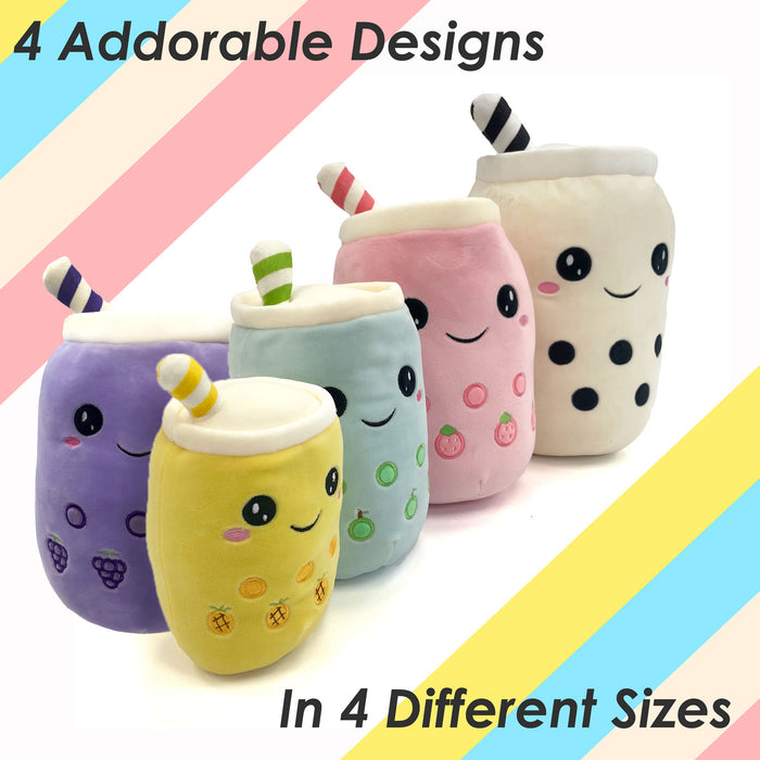 Boba Tea Soft Toy Purple Bubble Plush Pillow, Cute Grape