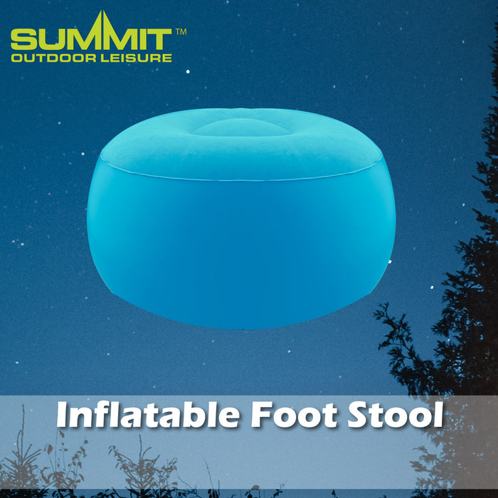 Inflatable Foot Stool Easy, Durable, Pack Away 55cm x 50cm Blue X 1