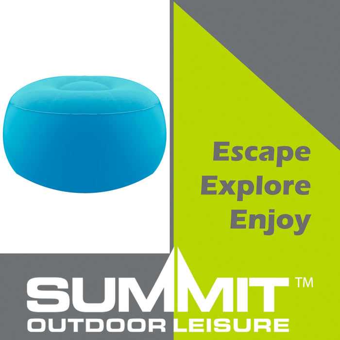 Inflatable Foot Stool Easy, Durable, Pack Away 55cm x 50cm Blue X 1