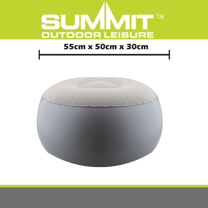 Inflatable Foot Stool Easy, Durable, Pack Away 55cm x 50cm Grey X 1