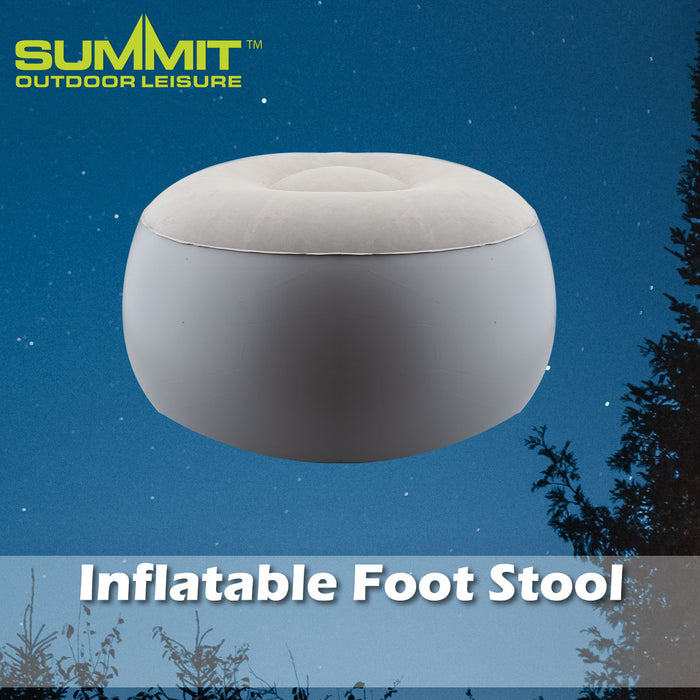 Inflatable Foot Stool Easy, Durable, Pack Away 55cm x 50cm Grey X 1