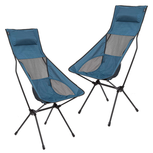 Pack Away Outdoor Portable Camping Chair (Blue) Pack of 2