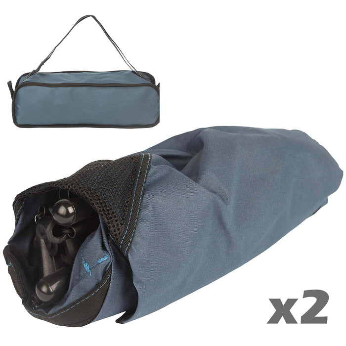 Pack Away Outdoor Portable Camping Chair (Blue) Pack of 2